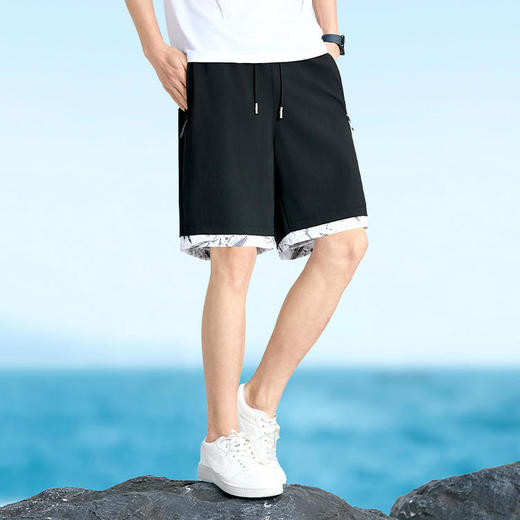 【DSK】大依优型大码休闲冰丝五分裤运动短裤男夏季薄款宽松篮球速干裤 商品图0
