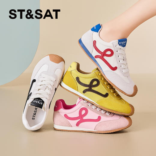 【薄底时代】星期六复古百搭轻便阿甘鞋SSD1112CBC 商品图0