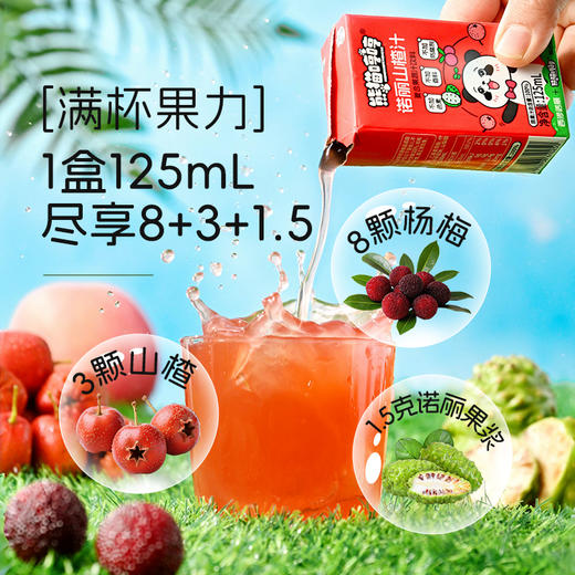 熊猫哼哼诺丽山楂汁125ml*12瓶整箱儿童宝宝健康解腻果蔬汁饮料 商品图2
