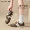 西遇德训鞋女新款秋季超火复古平底歪头运动鞋轻便软底休闲鞋V1656983 商品缩略图3