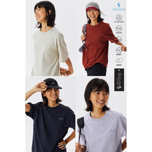 CryingCenter速干双斜字小logo百搭机理感索罗娜防闷短袖哭喊中心 商品图1