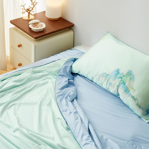 【故宫家居】千里江山桑蚕丝夏凉被空调双人被子博物馆文创礼物 商品图6