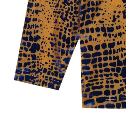 T4462SDSA秋季新款男士痞帅渐变不规则植绒撞色圆领长袖T恤潮流时尚 商品图4