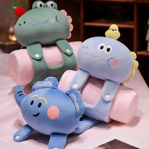 自然醒多巴胺动物立体卷毯小被子午睡毯空调毯办公室学生盖腿毛巾毯QYL 商品图10