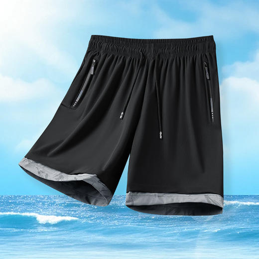 【DSK】大依优型大码休闲冰丝五分裤运动短裤男夏季薄款宽松篮球速干裤 商品图1