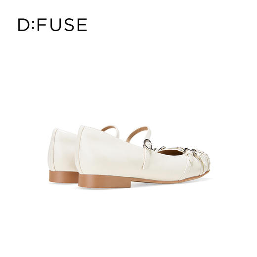 Dfuse迪芙斯2025秋季新款平底芭蕾鞋一字方头玛丽珍鞋朋克风单鞋女DFD3111031 商品图8