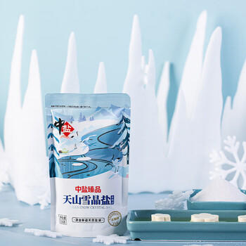 中盐 天山雪晶盐200g【未加碘 湖盐】无碘盐 炒菜调味 未添加抗结剂  /粮油调味 /调味品 /盐 商品图1