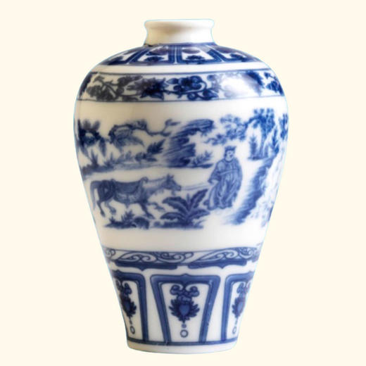 【文物复刻陶瓷花瓶摆件】清代粉瓷明代斗彩元代青花瓷宋代汝窑瓷器手办摆件 商品图3