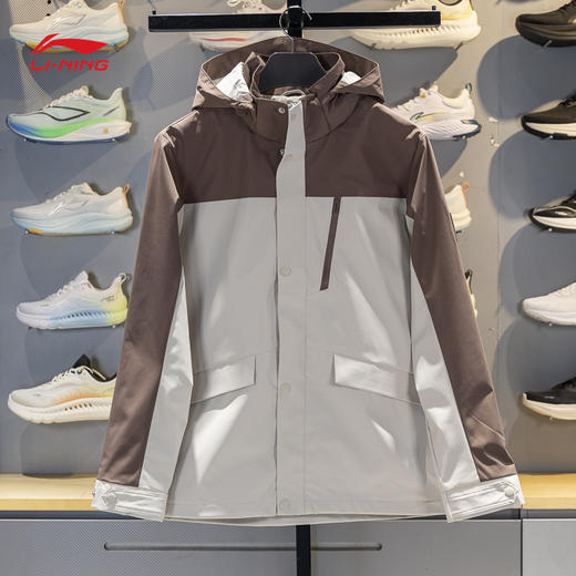 李宁运动风衣男子2025秋新款团购系列防泼水梭织连帽外套AFDVC63 商品图1