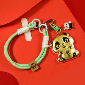 熊猫发财！足金挂件！