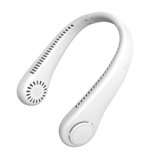 【佩戴无感🔥夏日降温神器来袭！】挂脖风扇💨无叶设计不绞发，佩戴无感轻松凉爽❄珍珠白&暗夜绿，三档强劲风力随心调节✨ 商品图3