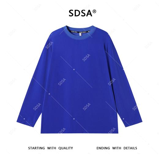 T4343SDSA秋季新款男士痞帅纯色亲肤玉米格设计圆领长袖T恤百搭时尚 商品图1