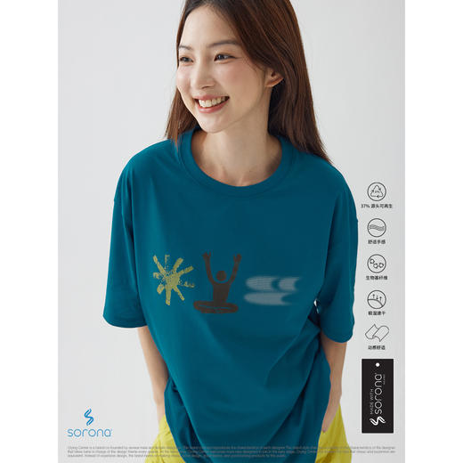 CryingCenter 索罗娜吸湿速干短纤太阳小人Tee 哭喊中心 商品图2