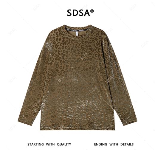 T4495SDSA秋季新款男士痞帅植绒字母满印设计圆领长袖T恤亲肤舒适上衣 商品图1