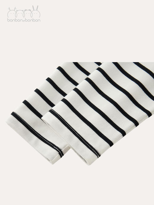 刺绣logo条纹长袖polo衫 商品图4