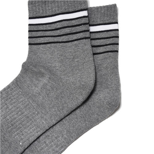佐丹奴男装棉质撞色条纹中长袜子（一扎两双）01155011 商品图4