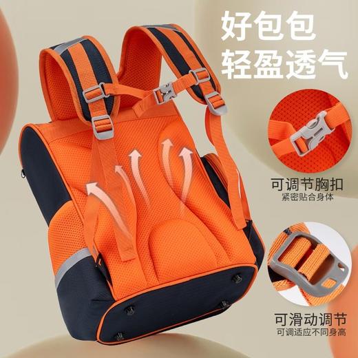 新款小学生卡通童趣男女1-3-6年级简约轻便大容量书包 商品图3