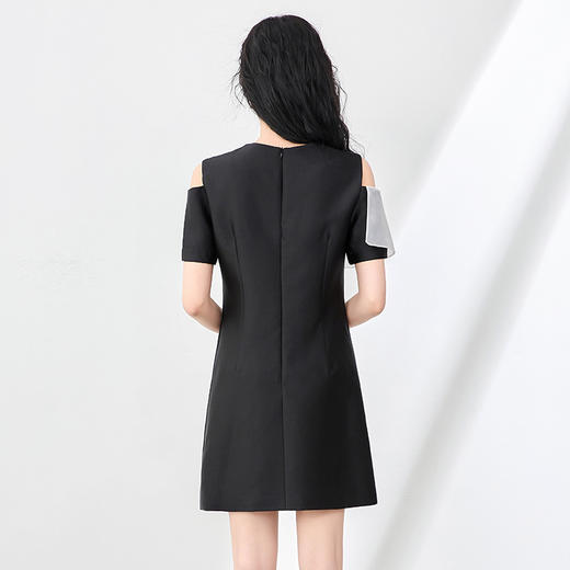 「高货wl」全新升级【铂金会员358/天猫479/差价121】(90732)洛诗琳优雅气质拼接连衣裙2025夏季新款遮肉显瘦A字裙女 商品图1