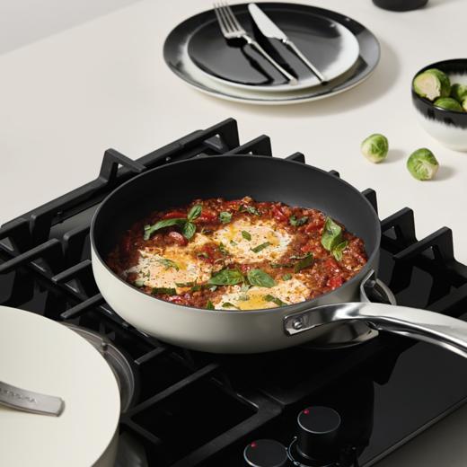 温仑山Velosan 自由丝带系列不粘锅 炒锅/煎锅/奶锅/汤锅 石头级硬度+超轻设计，随意煎炒不粘锅；流线型丝带造型设计兼具艺术与现代功能性；燃气灶，电磁炉，‪电陶炉，洗碗机可用；内外不粘，一擦即净 商品图8