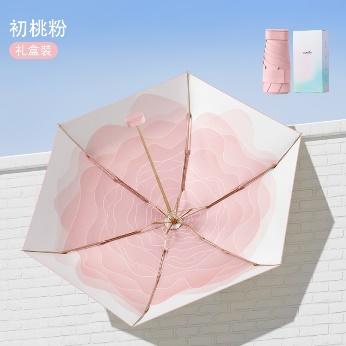 六折彩胶渐变小扁伞 商品图2