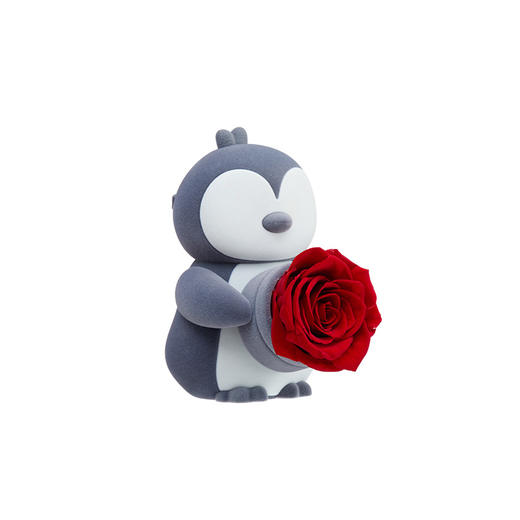 【新品爱礼】ROSEONLY诺誓 永生玫瑰 公仔系列 爱桥企鹅 送朋友 情人节礼物 商品图2