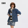 森柔牛仔|商场同款森马牛仔外套女中长款2025秋新款宽松夹克潮酷 商品缩略图0