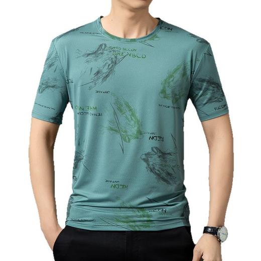 【DSK】大依优型大码冰丝短袖T恤凉感圆领潮牌加大码宽松速干男士上衣 商品图4