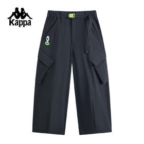 Kappa卡帕背靠背运动长裤男新款夏季宽松直筒裤刺绣口袋工装裤子KPCIBAX91
