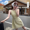 西遇无袖连衣裙女秋季新款法式圆领收腰显瘦a字背心长裙SS051242 商品缩略图0