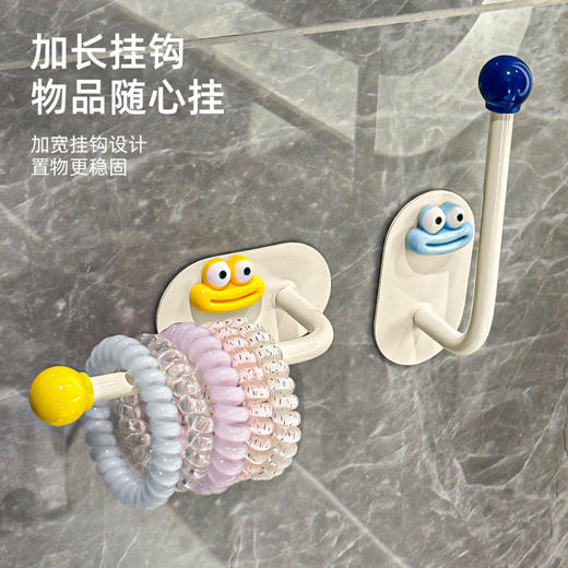 超值9.9到手三个！【收纳更实用，节省家居空间！】发圈发箍收纳架 家用发饰发夹皮筋头绳挂钩 浴室发绳首饰品收纳神器-QA 商品图2