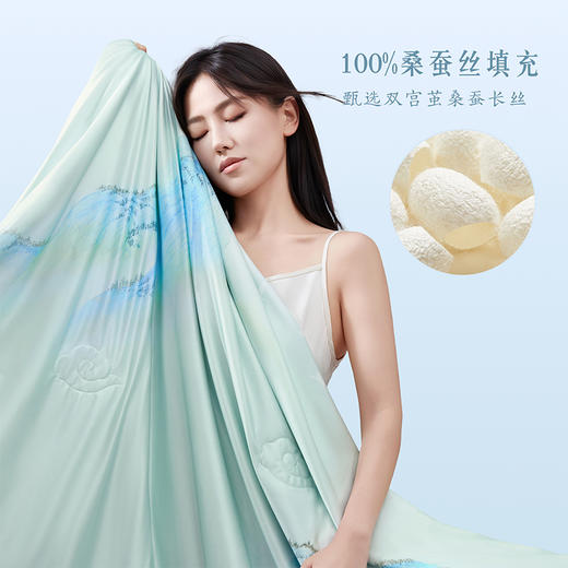 【故宫家居】千里江山桑蚕丝夏凉被空调双人被子博物馆文创礼物 商品图1