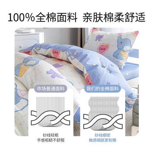 泰嗨TAIHI学生宿舍全棉印花单人床上三件套 商品图2