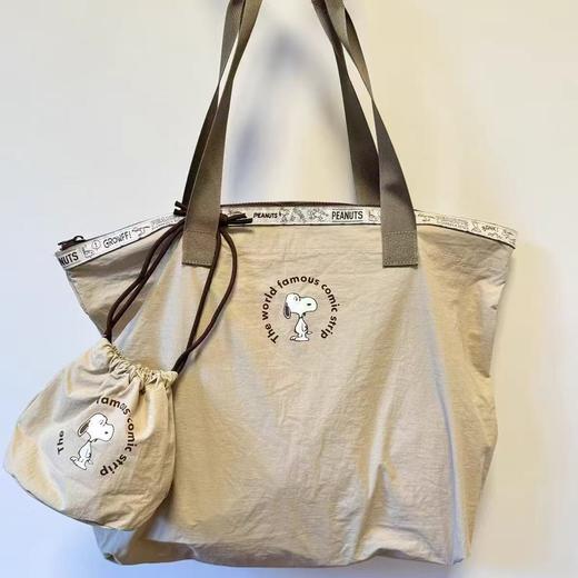 大容量～日系可爱史努比旅行袋行李包可套拉杆箱便携可折叠健身包潮日系可爱妈妈包 商品图6