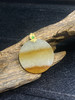 【FC0017】18K金镶嵌翡翠冰黄圆牌吊坠 两抹金黄色飘花犹如夕阳美景 定格了无限美好 商品缩略图2