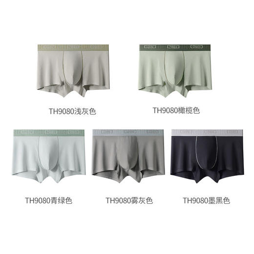 XN-TH9080  80S兰精莫代尔男士内裤纯色无痕平角裤中腰男生内裤 商品图4