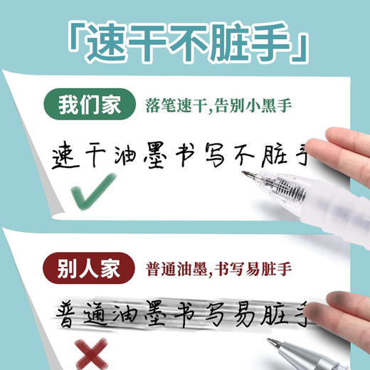 【醒粉福利19.9元30支】作业神器按动中性笔黑色水笔签字笔30支 商品图4