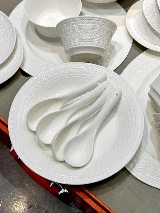 二店y Mirace Dynaty平替 【纯白简约浮雕陶瓷餐具系列】 奢华大气美到极致 商品图9