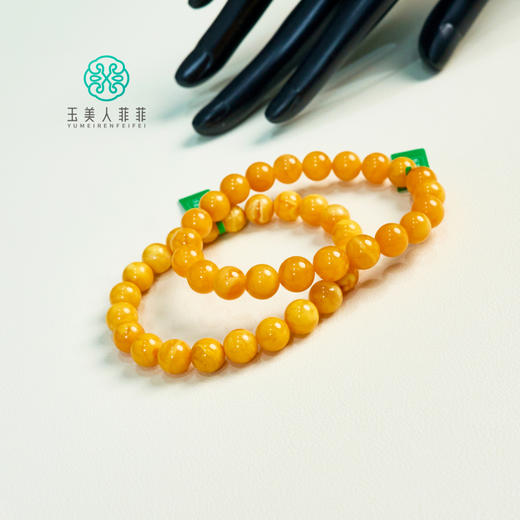 D蜜蜡单圈-红花蜡圆珠手串约8mm 商品图0