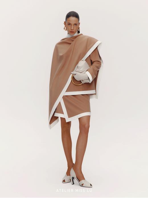 【风之女王】老钱风撞色设计绵羊毛混纺围巾 商品图3