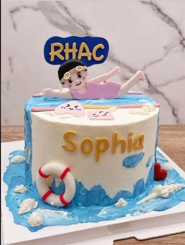 多款~游泳健将男生女生卡通蛋糕-低糖处理无添加 商品图1