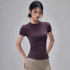 跃牌【轻匀系列】2025新款春季t恤速干瑜伽服短袖健身上衣罩衫户外跑步运动短袖女DX3111 商品缩略图3