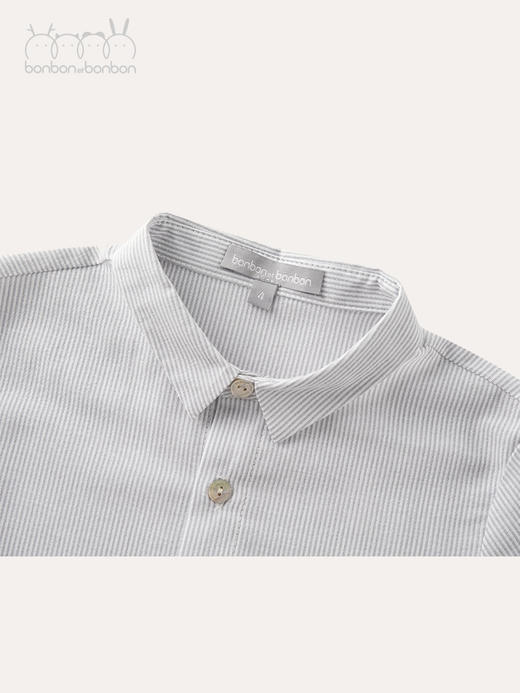 设计拼接条纹衬衫 商品图2