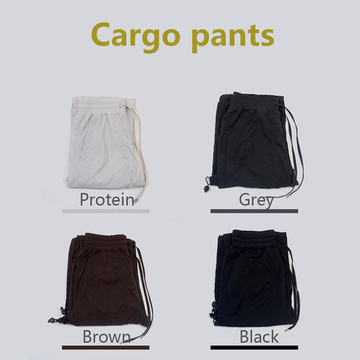 lulu新款蒸馏工装裤肌理休闲甜酷直筒阔腿裤速干潇洒裤 商品图6