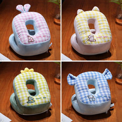 自然醒泡泡格子冰丝双面午睡枕小学生教室桌上趴睡枕午休神器睡觉枕头抱枕QYL 商品图6