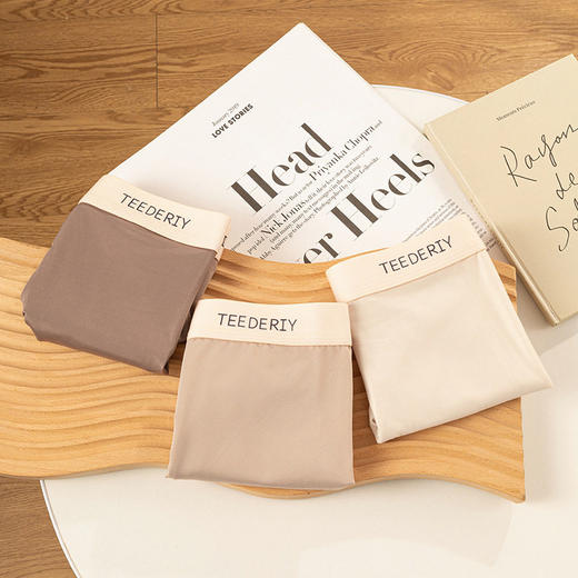 XN-ML220   【1条】小香风纯色冰丝男士内裤中腰亲肤透气男士平角裤 商品图3