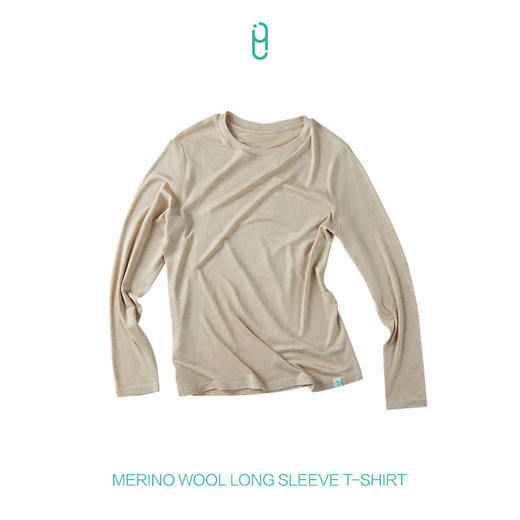 外里友好市集美利奴羊毛打底衫女套头罩衫修身显瘦圆领长袖上衣 商品图7