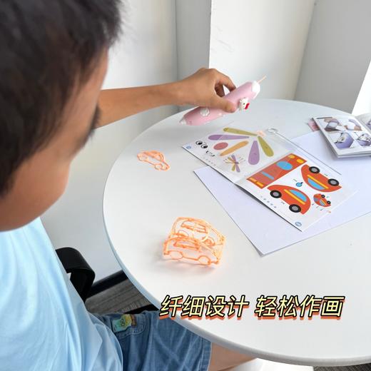 【终身赠耗材】儿童3D打印笔+13卷耗材 低温打印笔 纤细设计 万物皆可画 内含贴纸+临摹本+疏通针等 商品图5