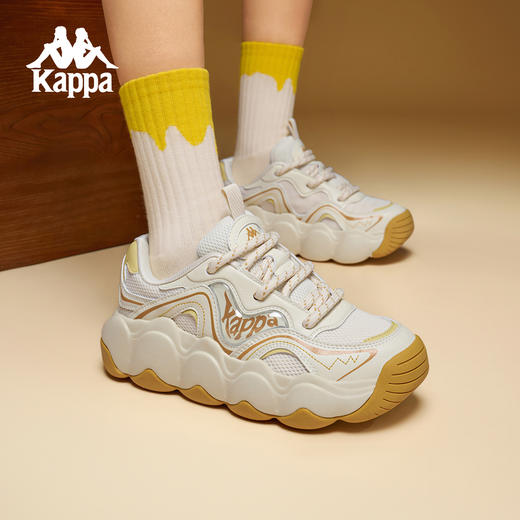 Kappa卡帕背靠背老爹鞋女款新款厚底透气面包鞋百搭休闲运动鞋女K0F65MC68 商品图4