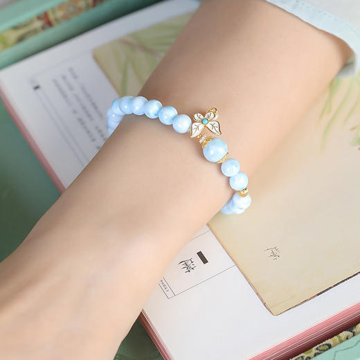 仲夏印象 天然海纹石蝴蝶清新手串 商品图2