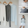L RECNAVA 撞色领口假两件长袖 亲肤软糯 弹力不变形人棉打底衫 商品缩略图1